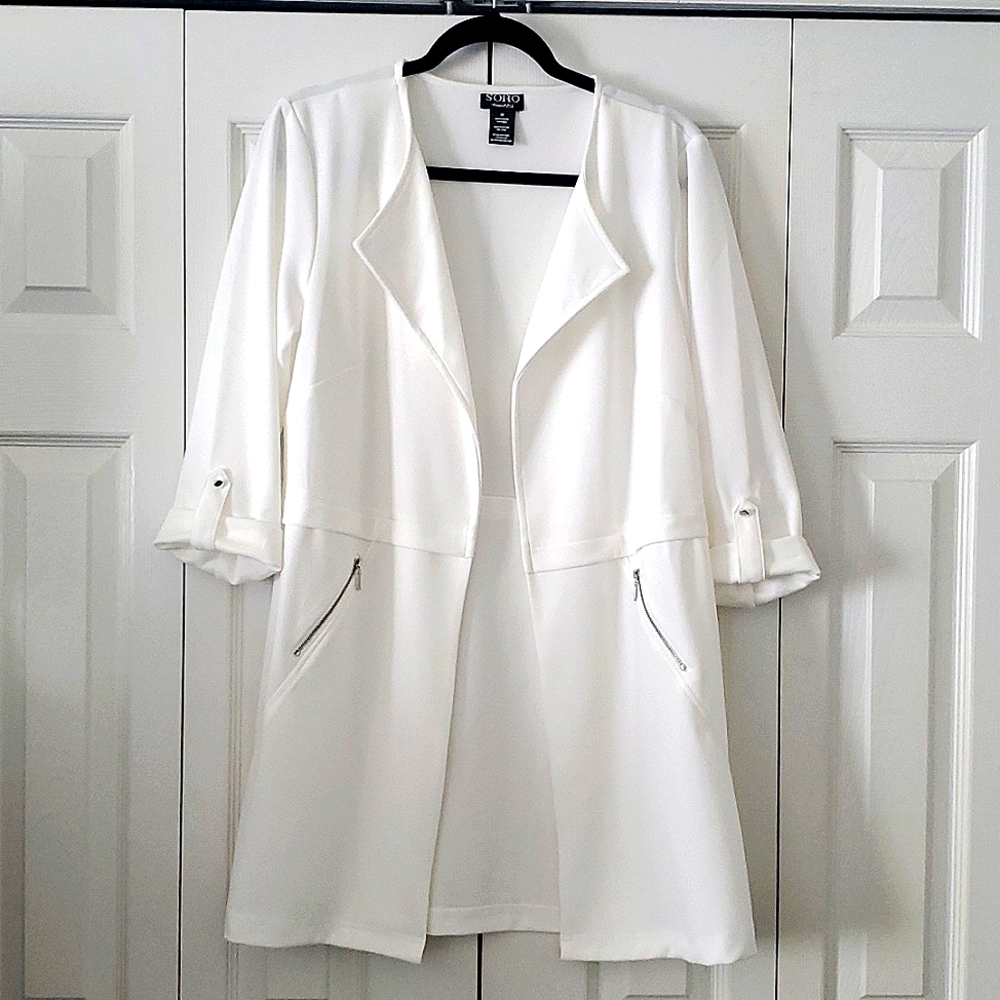 Soho Sheer Cover Ups Casual Loose 3/4 Sleeve.